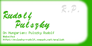 rudolf pulszky business card